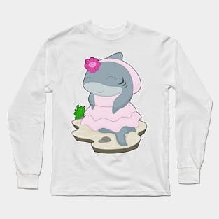 Shark Bride Flower Wedding Long Sleeve T-Shirt